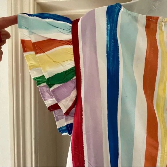 Never Fully Dressed Suki Stripe Frida Dress - Multicoloured - Size 22 - Picture 4 of 5